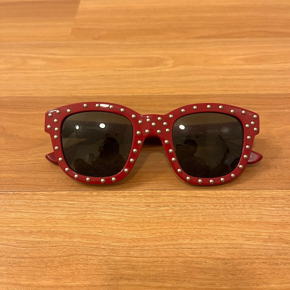Saint Laurent Surf Sound SS16 Red Studded Glasses